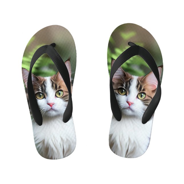 Lulu The Ragdoll Cat, Kids Thongs Kid's Flip Flops (Footbed)