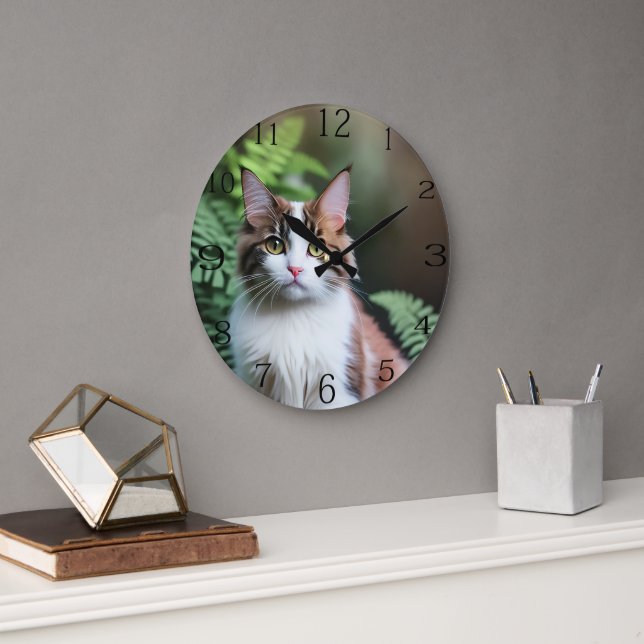 Lulu The Ragdoll Cat, Large Wall Clock (Office)