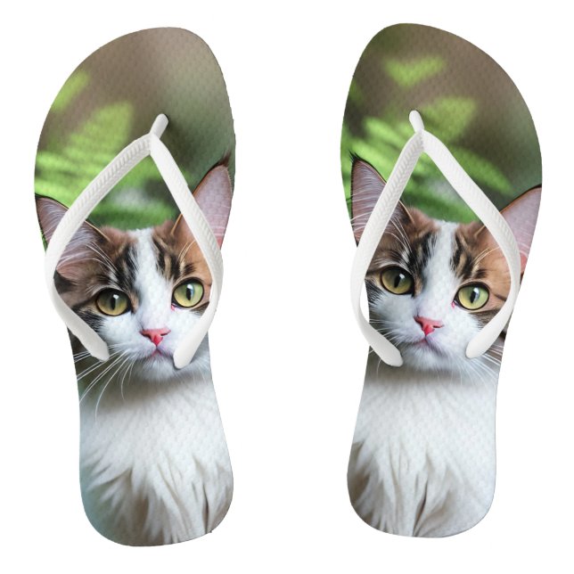Lulu The Ragdoll Kitty Cat, Thongs Flip Flops (Footbed)