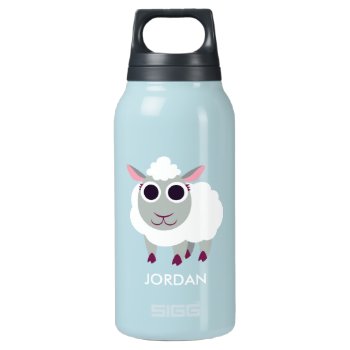 Lulu The Sheep Insulated Water Bottle by peekaboobarn at Zazzle