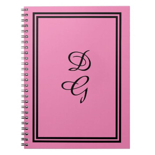 Lulumama Monogrammed Rose Pink Notebook