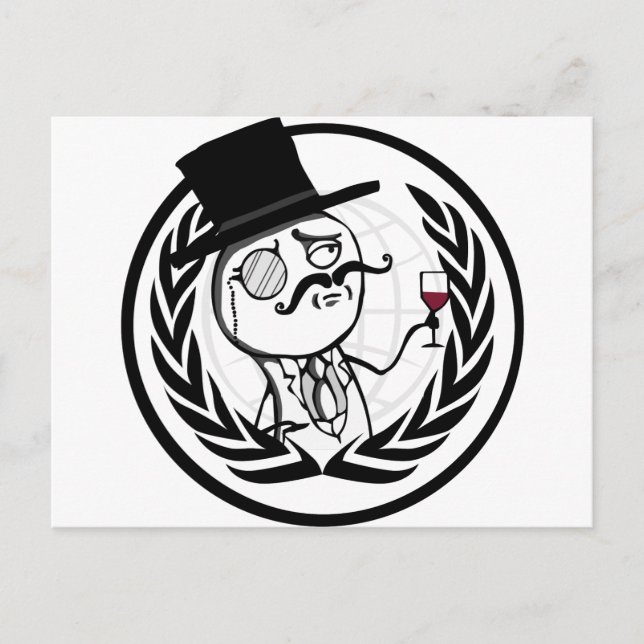 LulzSec Anonymous Logo Postcard (Front)