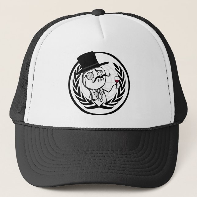 LulzSec Anonymous Logo Trucker Hat (Front)