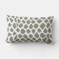 Lumbar Decorative Grey Print Throw Pillows