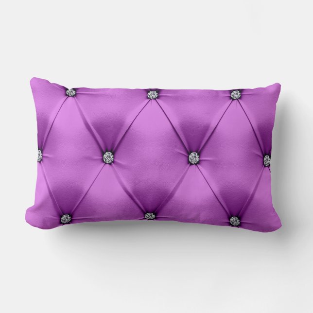 Lumbar Diamond Truffled Reversible Throw Pillow (Front)
