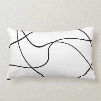 Lumbar pillow - 13" x 21" - "Abstract lines"