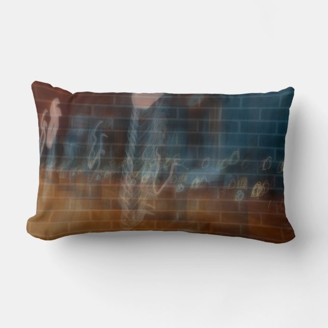 Lumbar Pillow Abstract Brown Design (Front)