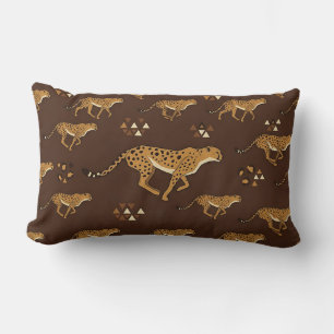 Lumbar Pillow Cheetah Chocolate Brown