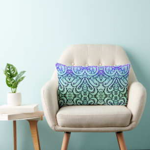 Lumbar Pillow - Cool-Colored Abstract