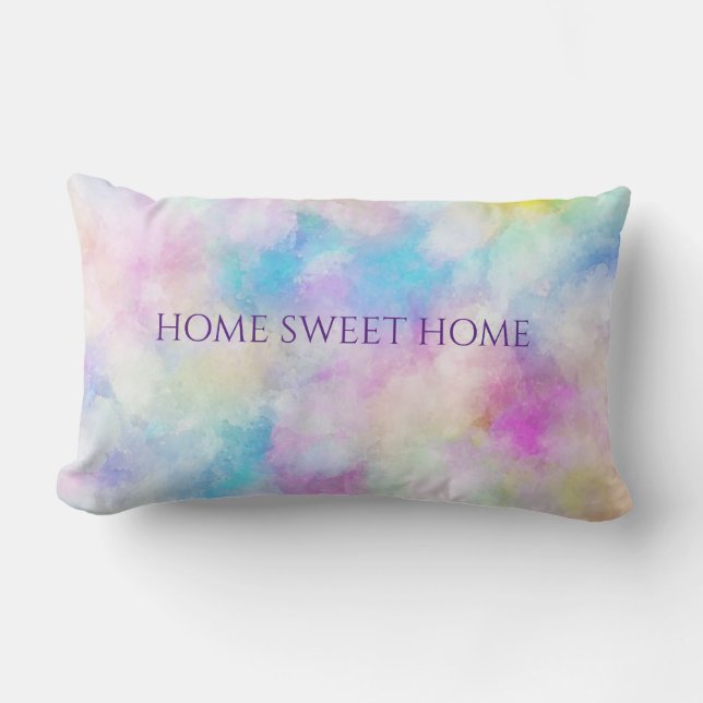 Lumbar pillow "HOME SWEET HOME'. (Front)