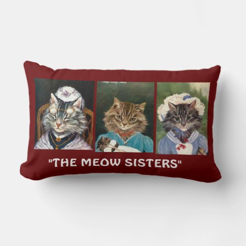 Lumbar Pillow Unique Adorable Kitties