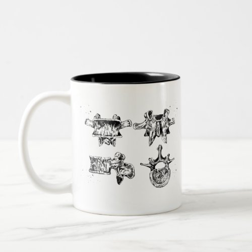 Lumbar spine structure Two_Tone coffee mug