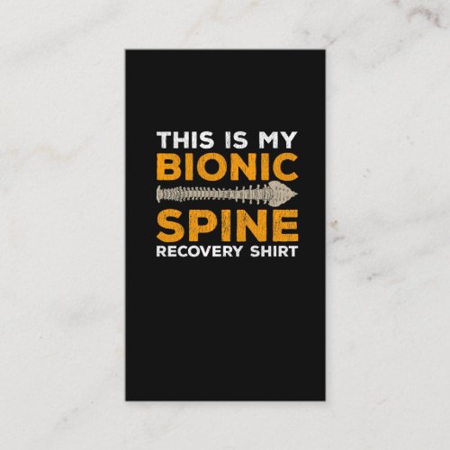 Lumbar Surgery Recovery Spinal Fusion Bionic Spine Business Card