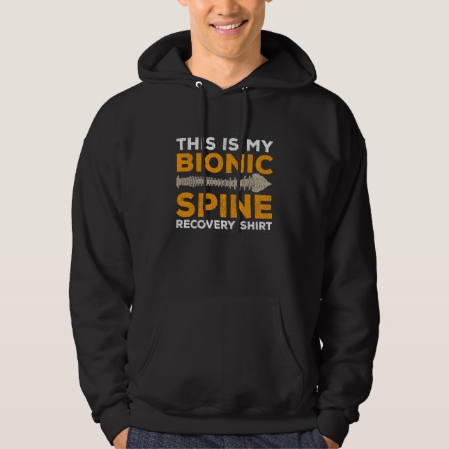 Lumbar Surgery Recovery Spinal Fusion Bionic Spine Hoodie (Front)
