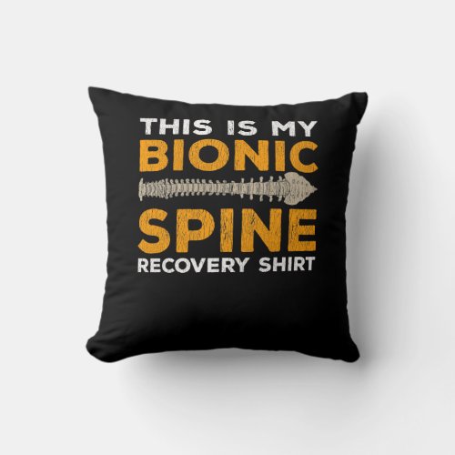 Lumbar Surgery Recovery Spinal Fusion Bionic Spine Throw Pillow