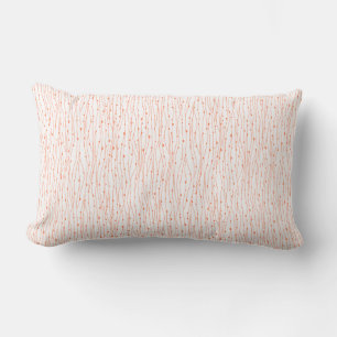 Lumbar Throw Pillow, Coral Knots Pattern on White Pillow