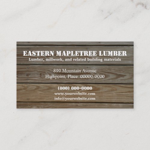 Lumber Business Card