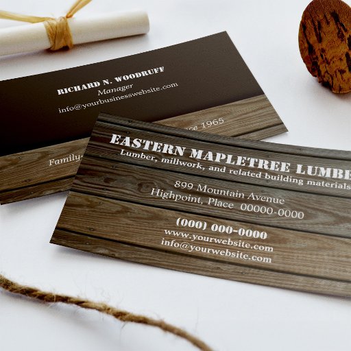 Customizable Lumber Business Card