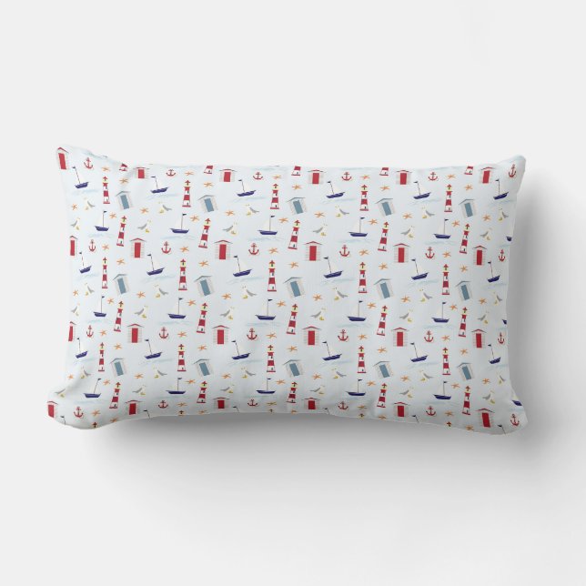 Lumber Cushion - Nautical Lighthouse (Front)