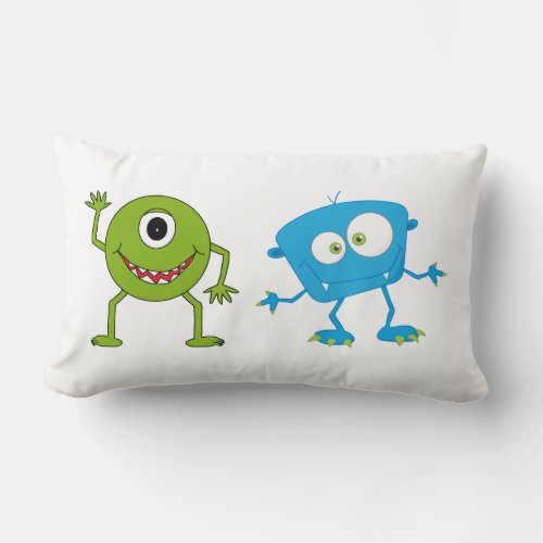 Lumber Cushion _ One Blue One Green Monster