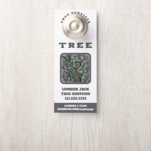 *~*   Lumber Jack QR Artsy Tree Services Door Door Hanger
