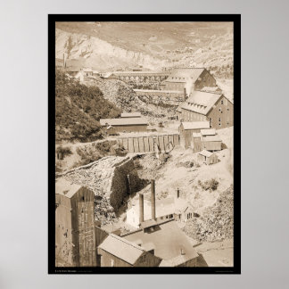 Lumber Mill & Gold Stamp Mill Terraville SD 1888 Poster