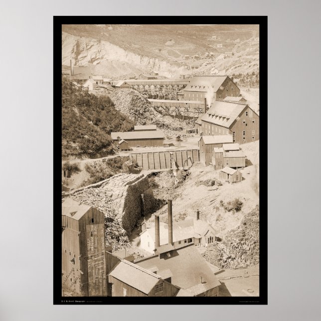 Lumber Mill & Gold Stamp Mill Terraville SD 1888 Poster (Front)