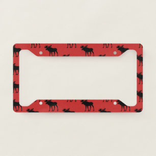 Lumber Moose Silhouette Antler Deer Animal Hunting License Plate Frame