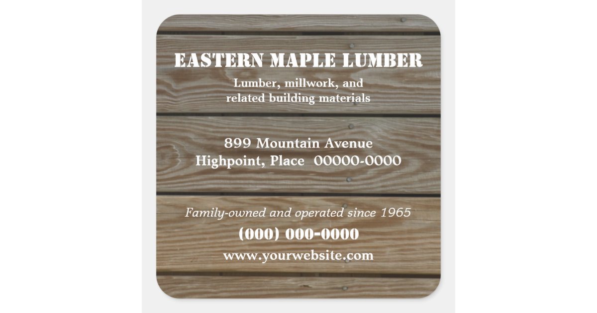 Lumber Promotional Sticker Zazzle