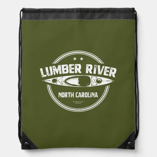 Lumber River North Carolina Drawstring Bag