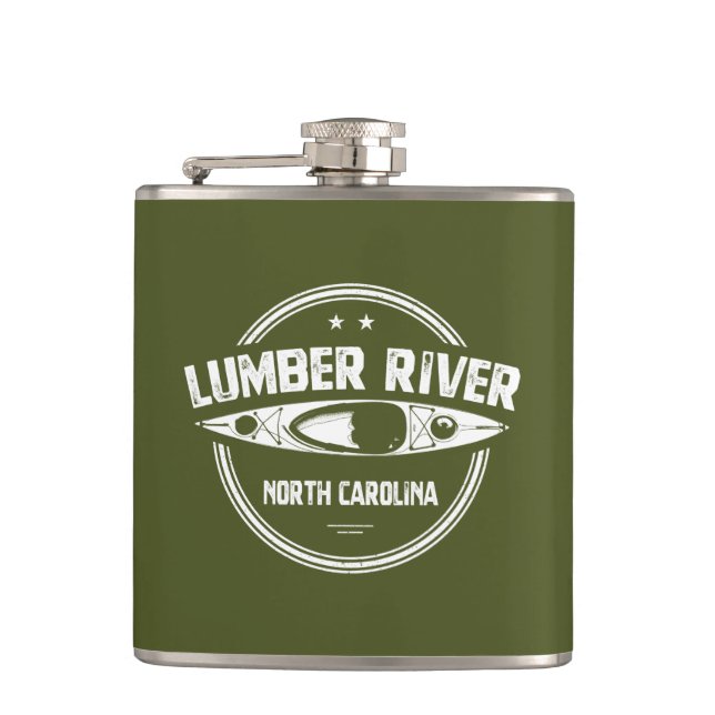 Lumber River, North Carolina Flask (Front)