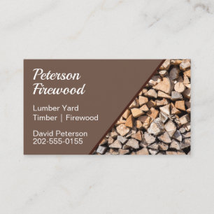 Lumber Timber Yard Firewood Business Card