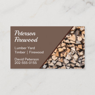 Lumber Timber Yard Firewood Business Card