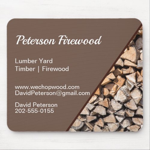 Lumber Timber Yard Firewood Mouse Pad