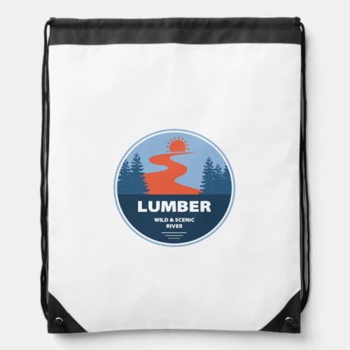 Lumber Wild And Scenic River North Carolina Drawstring Bag