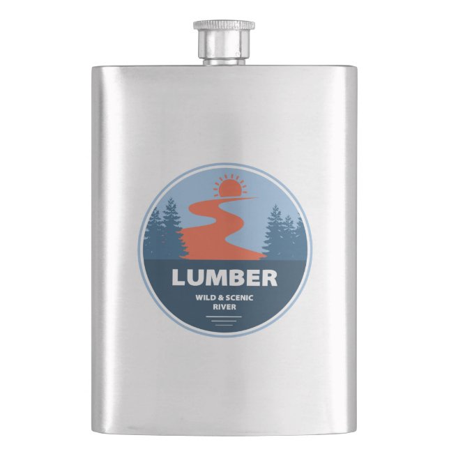Lumber Wild And Scenic River, North Carolina Flask (Front)