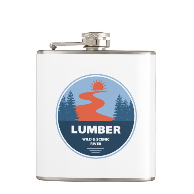 Lumber Wild And Scenic River, North Carolina Flask (Front)