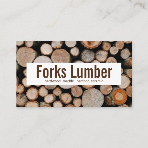 Lumber Wood Company Business Card
