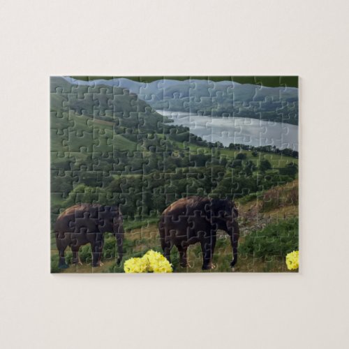 Lumbering Elephants Jigsaw Puzzle