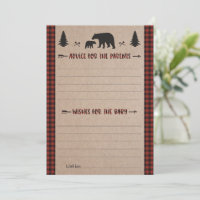 Lumberjack Advice and Wishes Baby Shower Card