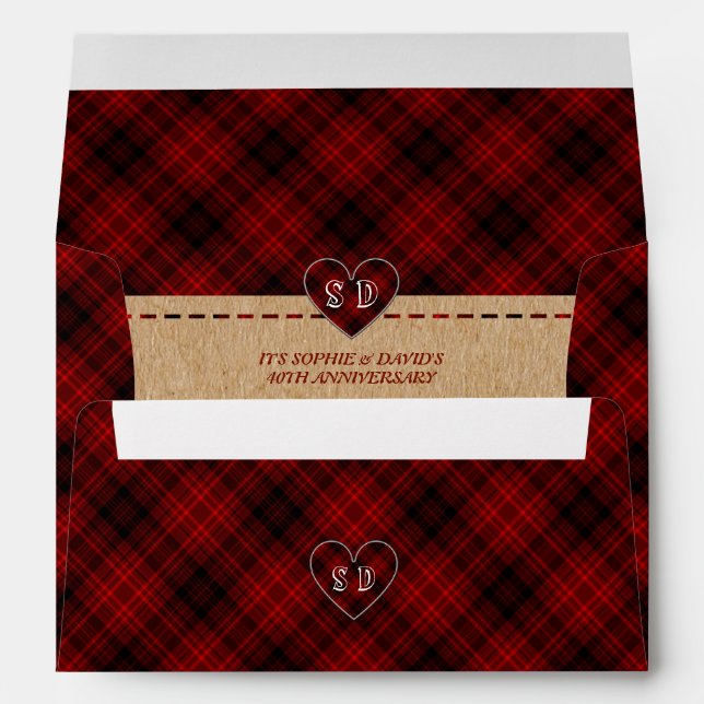 LumberJack and Jill Wedding 40th Anniversary Envelope (Back (Bottom))