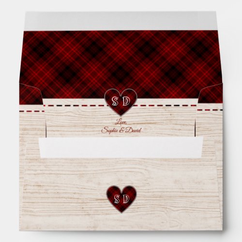 LumberJack and Jill Wedding Couple Shower Envelope