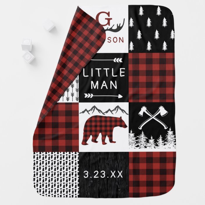 buffalo plaid receiving blanket