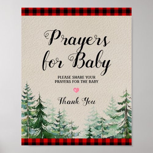Lumberjack Baby Shower Prayers for Baby Poster