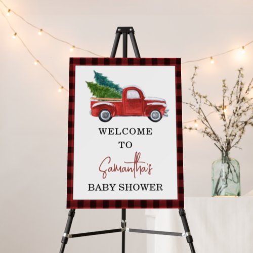 Lumberjack Baby Shower Welcome Sign