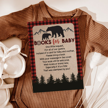 Lumberjack Bear Book Request Card Books For Baby by YourMainEvent at Zazzle