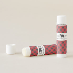 Lumberjack Bear Lip Gloss Party Favor Balm