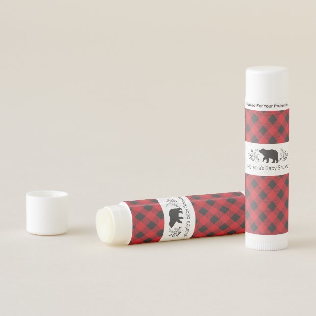 Lumberjack Bear Lip Gloss Party Favor Lip Balm (In Situ)