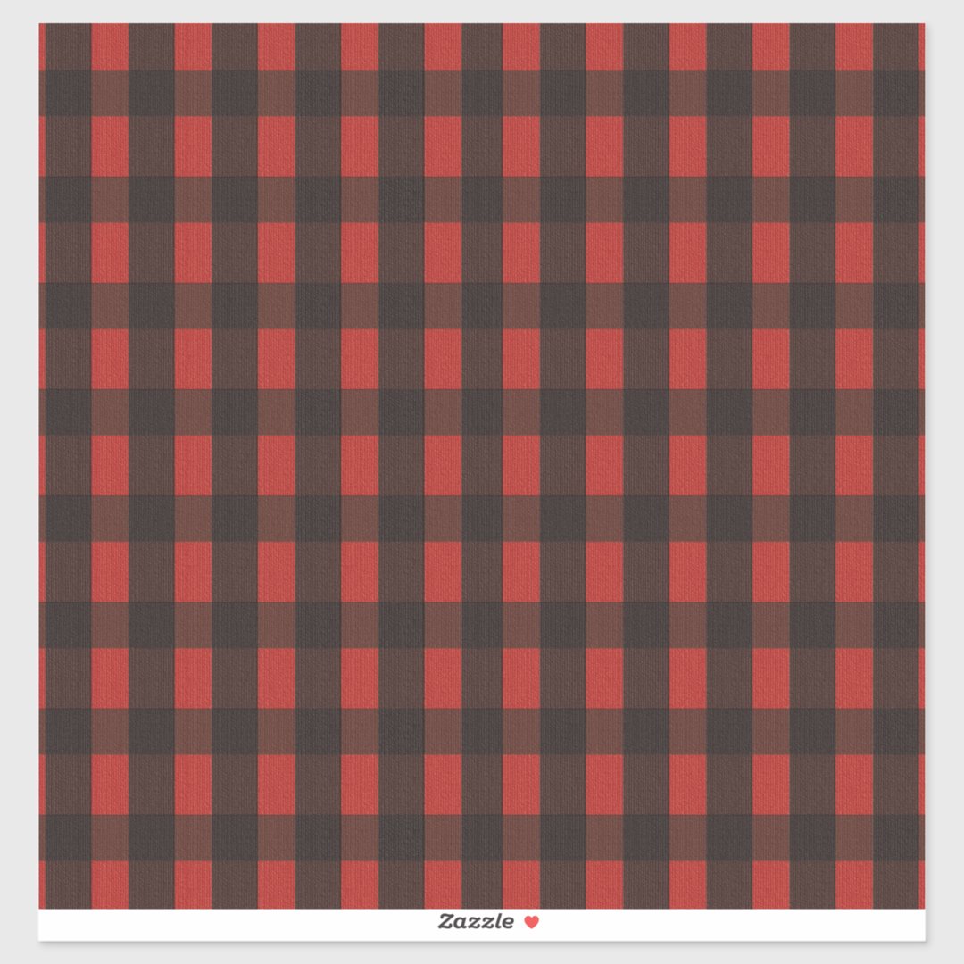 Lumberjack Bear Plaid Vinyl Sticker | Zazzle