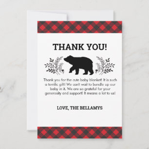 Lumberjack Bear Thank You Card